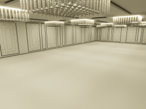 Hotel Ballroom and Convention Center 3D-Modell