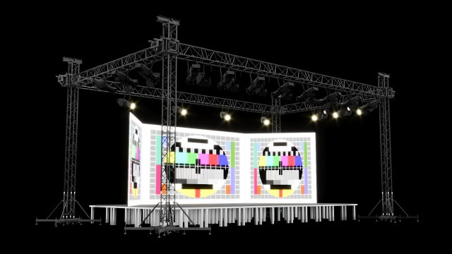 Studio Stage System 3D मॉडल .c4d .max .obj .3ds .fbx .stl .blend 