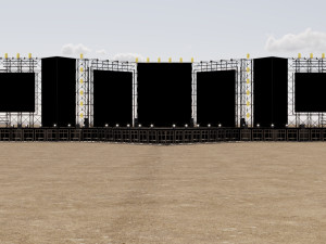 Concert Festival Stage Event 3D Model