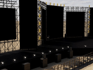 Concert Festival Stage Event 3D Model