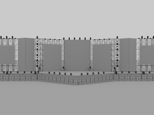 Concert Festival Stage Event 3D Model