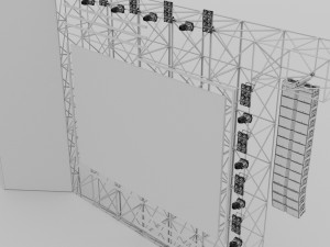 Concert Festival Stage Event 3D Model