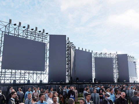 Konser Festivali Sahne Etkinliği 3D Model