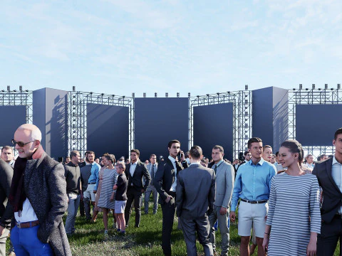 コンサートフェスティバルステージイベント 3Dモデル