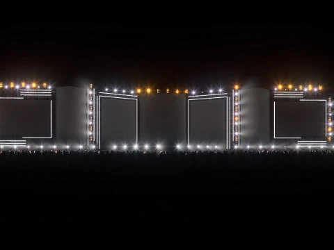 コンサートフェスティバルステージイベント 3Dモデル