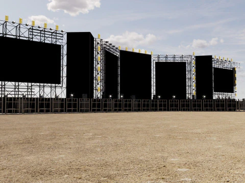 コンサートフェスティバルステージイベント 3Dモデル