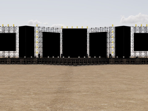 Concert Festival Stage Event 3D 模型