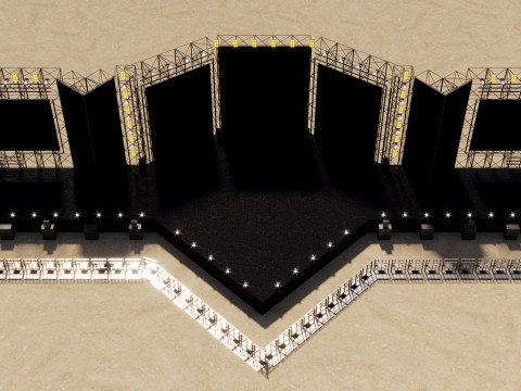 Concert Festival Stage Event 3D 模型