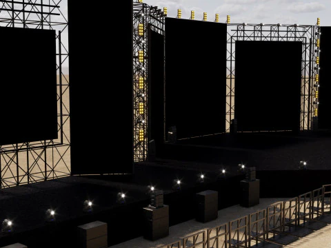 コンサートフェスティバルステージイベント 3Dモデル