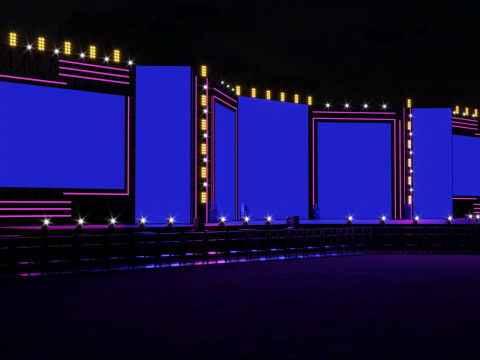 Concert Festival Stage Event 3D 模型