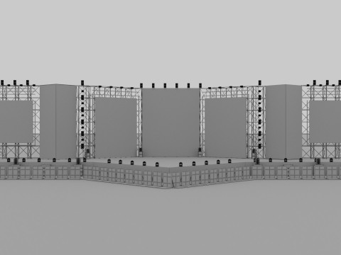 Concert Festival Stage Event 3D 模型