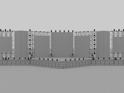 コンサートフェスティバルステージイベント 3Dモデル