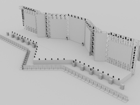 Concert Festival Stage Event 3D 模型