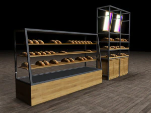 ベーカリーディスプレイコレクション 3Dモデル