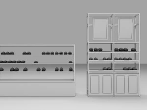 ベーカリーディスプレイコレクション 3Dモデル