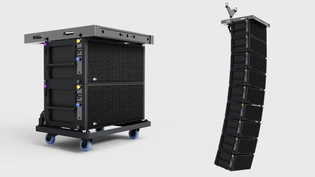 Concert Sound Systems Line Array Meyer Sound Leo 3D Модель .c4d .max .obj .3ds .fbx .stl .blend 