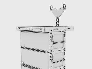 Concert Sound Systems Line Array Meyer Sound Leo 3D Модель