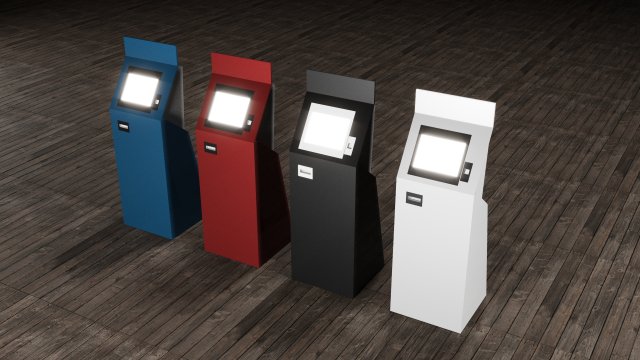 Touch Screen Kiosk Systems Modelo 3D .c4d .max .obj .3ds .fbx .stl .blend 