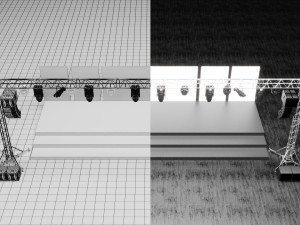 Detail Concert Stage Model Modelo 3D