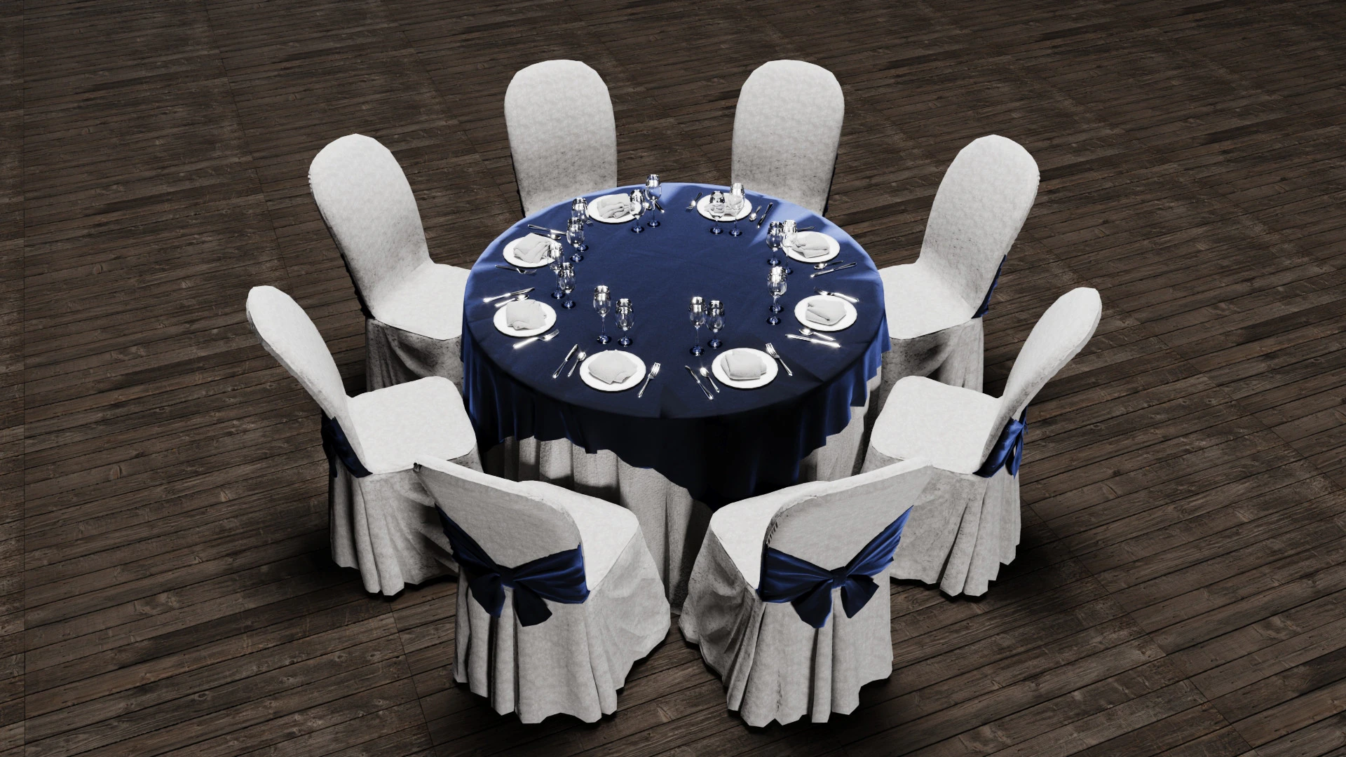 Mesa de casamento Modelo 3D .c4d .max .obj .3ds .fbx .stl .blend 
