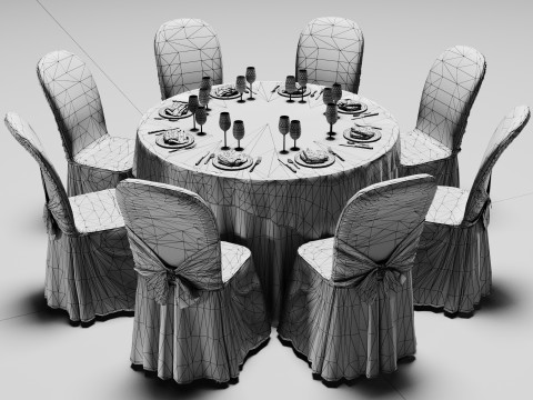 Wedding Table 3D मॉडल