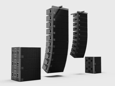 Alto-falantes de concerto Line Array DB S&eacute;rie J e Y Modelo 3D