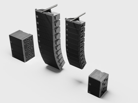 Concert Speakers Line Array DB J and Y Series 3D Модель