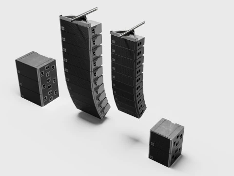 Alto-falantes de concerto Line Array DB S&eacute;rie J e Y Modelo 3D
