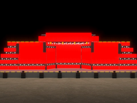 Grand Concert Stage Design Detailed 3Dモデル