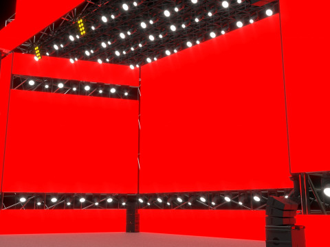 Grand Concert Stage Design Detailed 3D Model