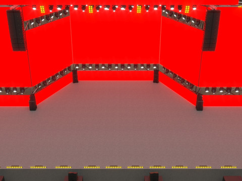 Grand Concert Stage Design Detailed 3D Model