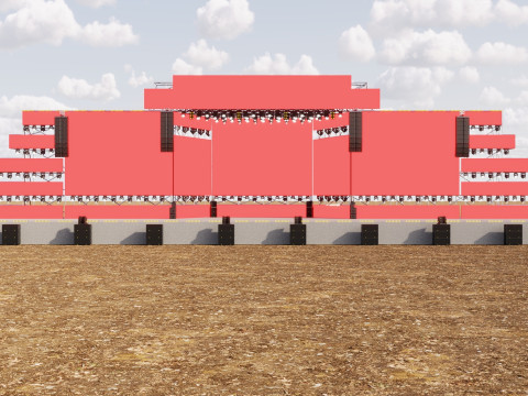 Grand Concert Stage Design Detailed 3D Model