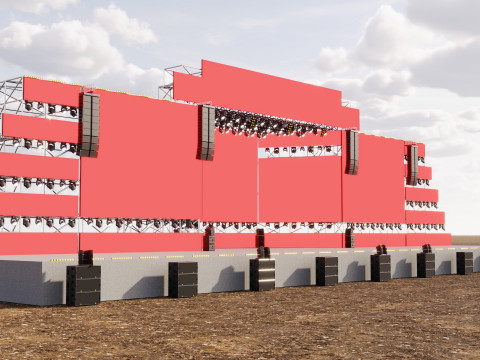 Grand Concert Stage Design Detailed 3D Model