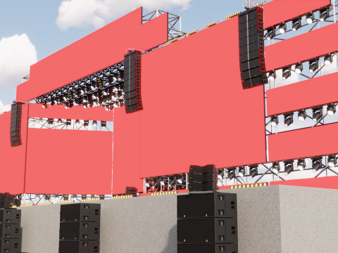 Grand Concert Stage Design Detailed 3D Model