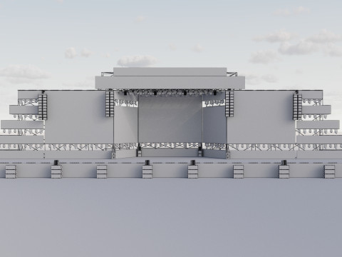 Grand Concert Stage Design Detailed 3D Model