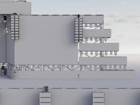 Grand Concert Stage Design Detailed 3D Model