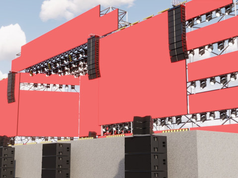 Grand Concert Stage Design Detailed Modello 3D