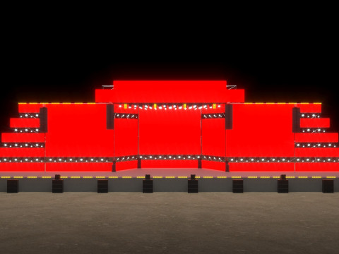 Grand Concert Stage Design Detailed Modello 3D
