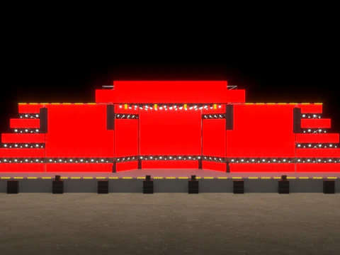 Grand Concert Stage Design Detailed 3D Model