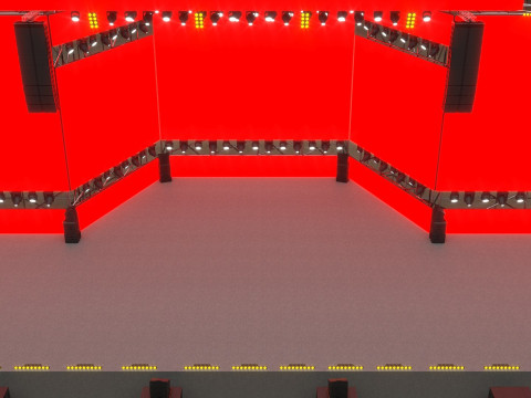 Grand Concert Stage Design Detailed Modello 3D
