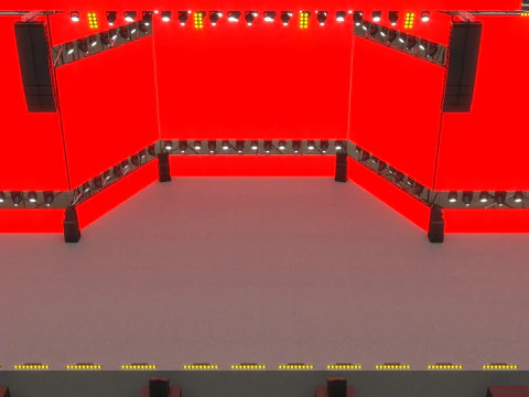 Grand Concert Stage Design Detailed 3D Model