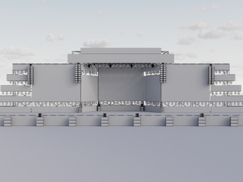 Grand Concert Stage Design Detailed Modello 3D