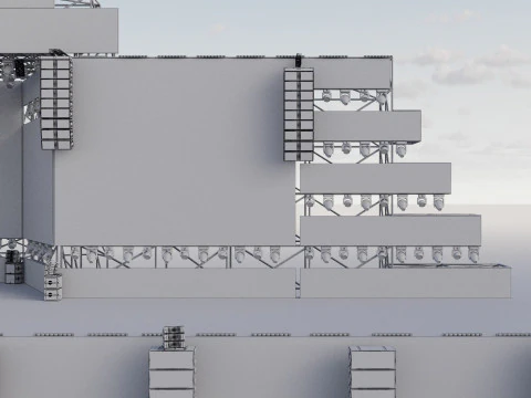 Grand Concert Stage Design Detailed 3D Model