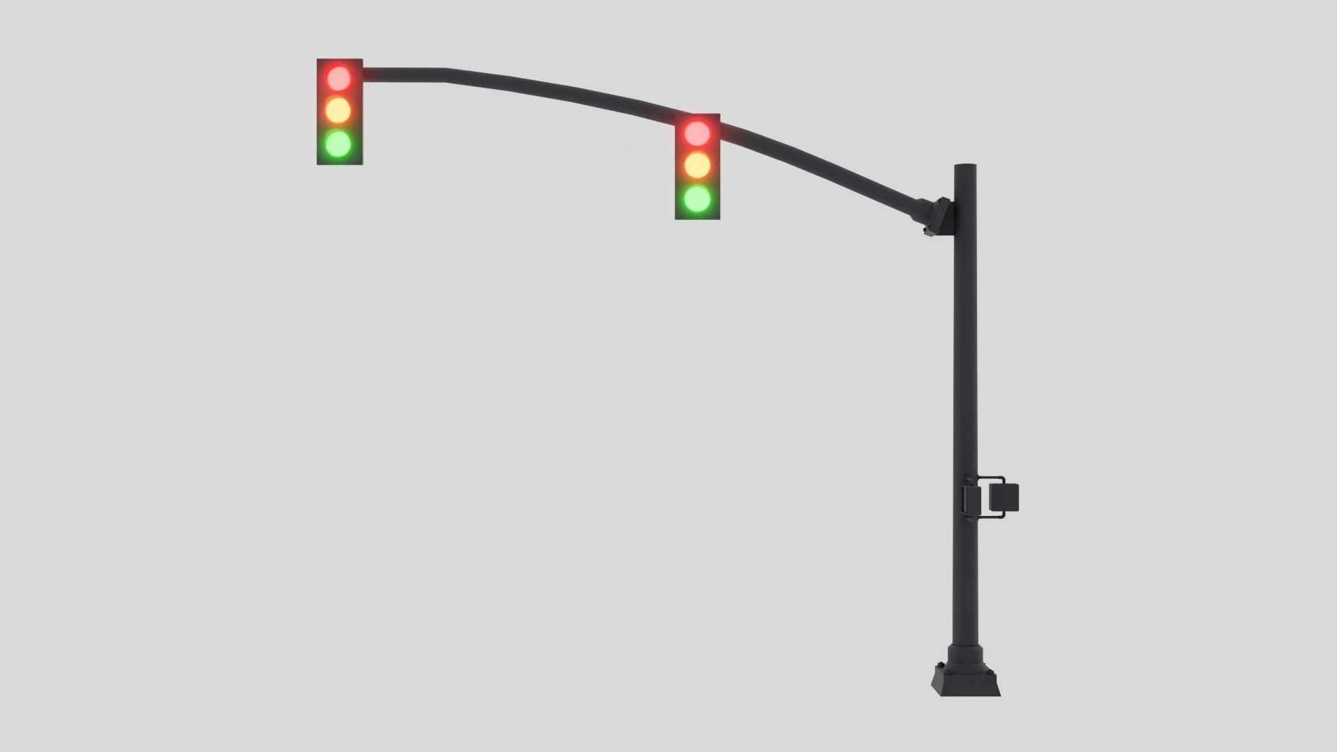 Traffic Lights Set 3D Model .c4d .max .obj .3ds .fbx .stl .blend 