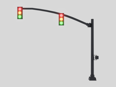 Traffic Lights Set 3D Model