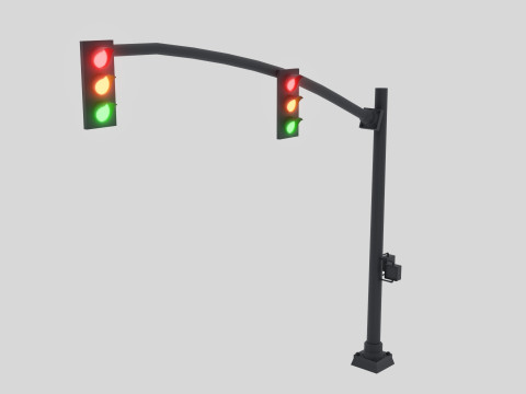 Traffic Lights Set Model 3D