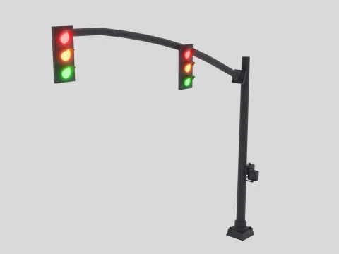 Traffic Lights Set 3D Model