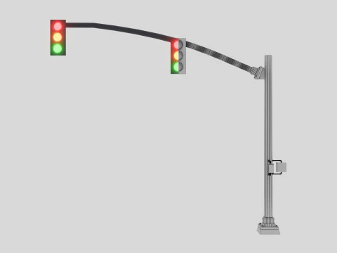Traffic Lights Set 3D Model