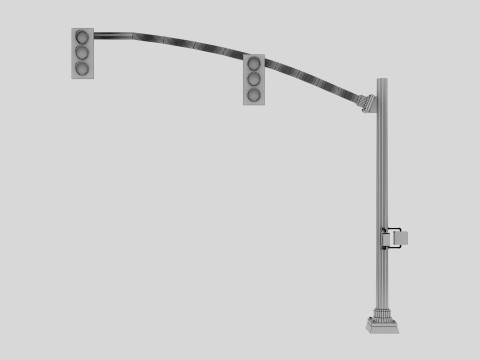 Traffic Lights Set Model 3D