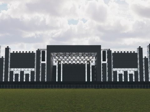 Big Stage Festival and Concert 3D Model